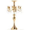 Decostar™ Candelabra 6 Arm Pillar Candle Holder - Gold