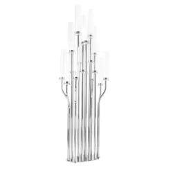 Decostar™ 62½" Candelabra 18 arm with Cylinder Shades - Silver