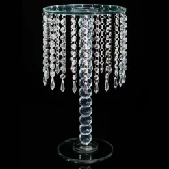 Decostar™ CHANDELIER REAL GLASS CRYSTAL CAKE STANDS CASCADING 18