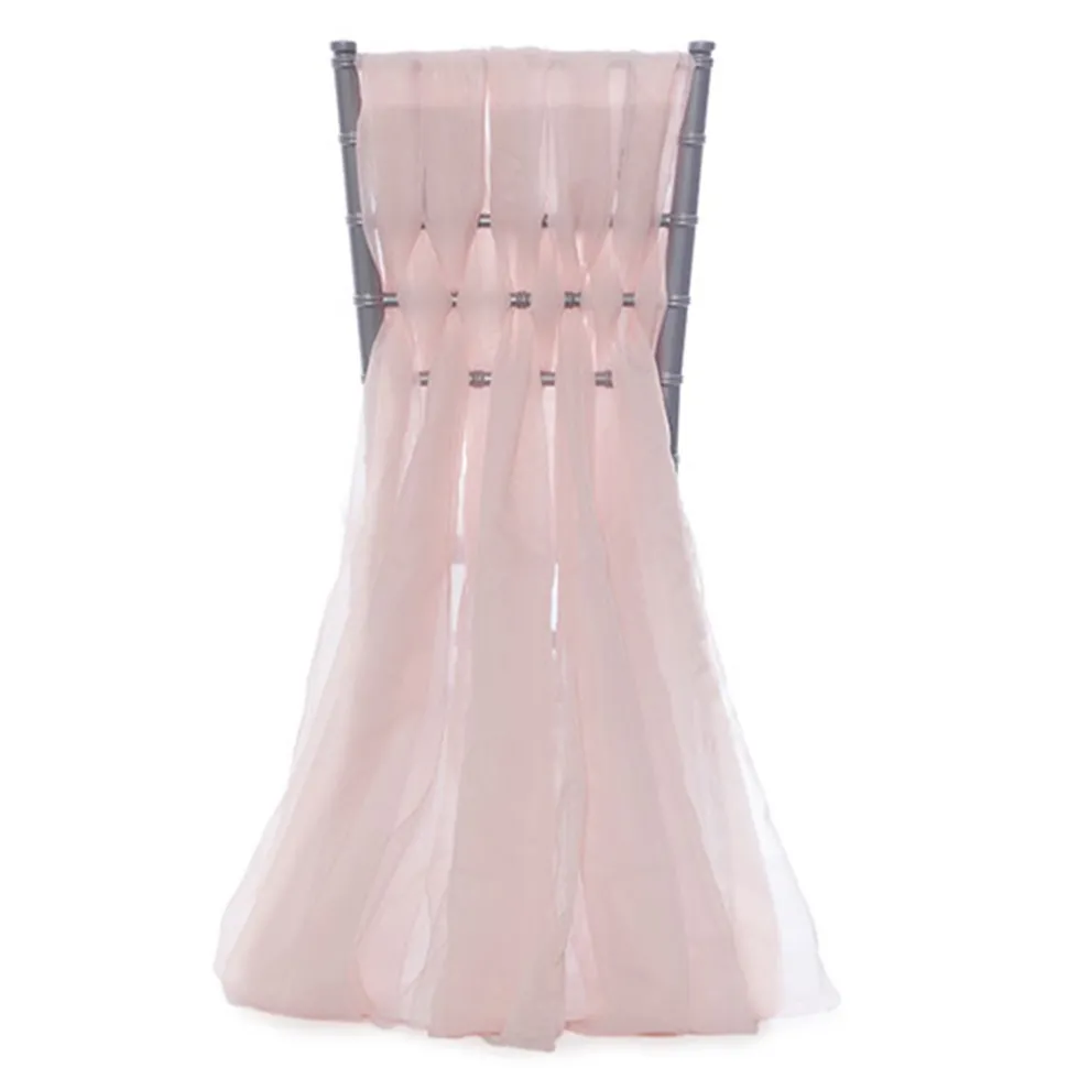 DecoStar™ 15" Chiavari Chair Accent 5 Piece Sheer Weave - Soft Pink/Blush