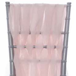 DecoStar™ 15" Chiavari Chair Accent 5 Piece Sheer Weave - Soft Pink/Blush