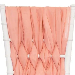 DecoStar™ 15" Chiavari Chair Accent 5 Piece Sheer Weave - Dusty Rose