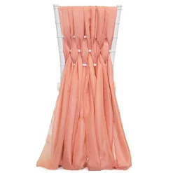 DecoStar™ 15" Chiavari Chair Accent 5 Piece Sheer Weave - Dusty Rose