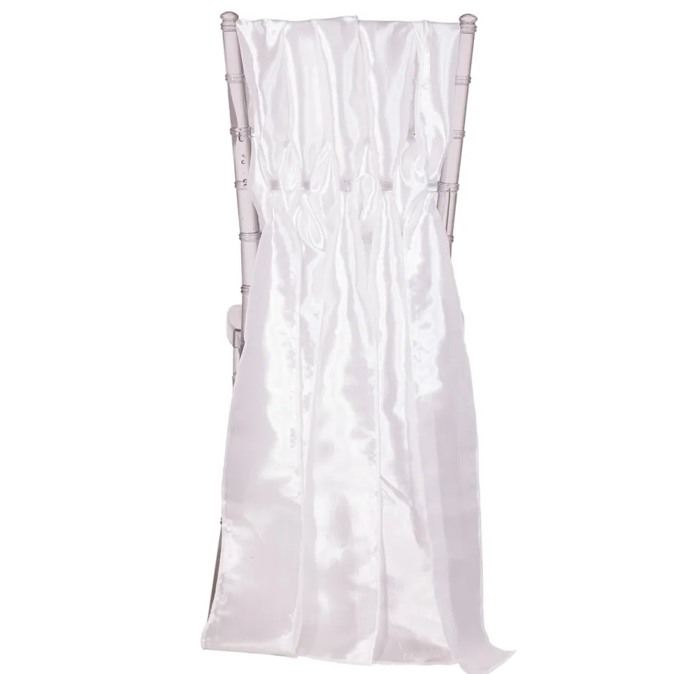 DecoStar™ 15" Chiavari Chair Accent 5 Piece Taffeta Weave - White