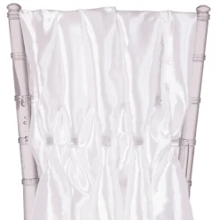 DecoStar™ 15" Chiavari Chair Accent 5 Piece Taffeta Weave - White