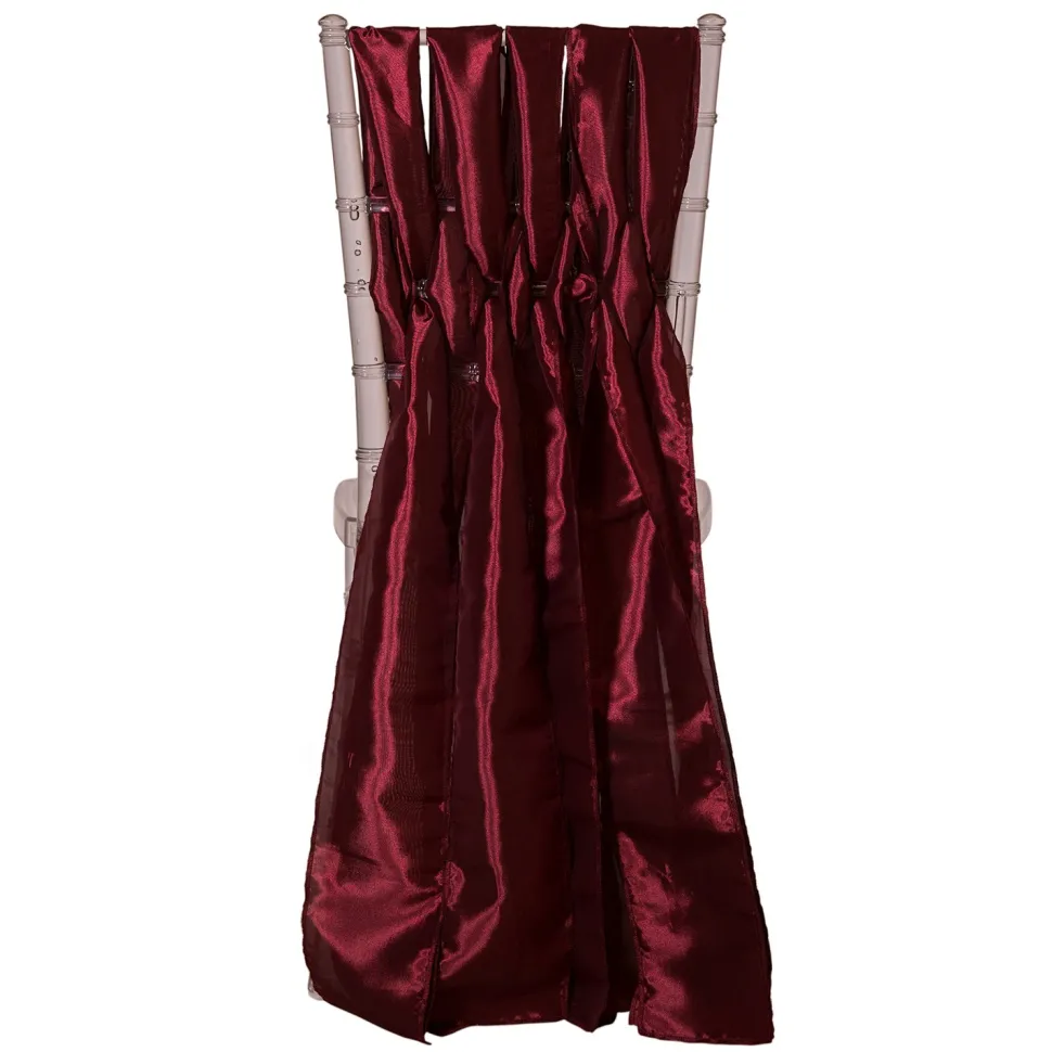 DecoStar™ 15" Chiavari Chair Accent 5 Piece Taffeta Weave - Burgundy