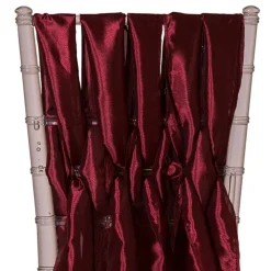 DecoStar™ 15" Chiavari Chair Accent 5 Piece Taffeta Weave - Burgundy