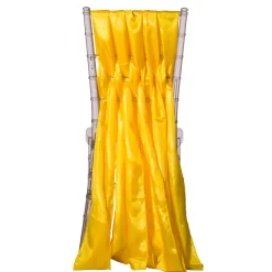 DecoStar™ 15" Chiavari Chair Accent 5 Piece Taffeta Weave - Sun Flower