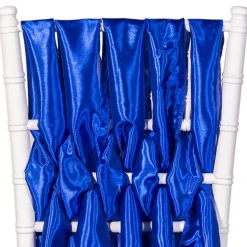DecoStar™ 15" Chiavari Chair Accent 5 Piece Taffeta Weave - Royal Blue