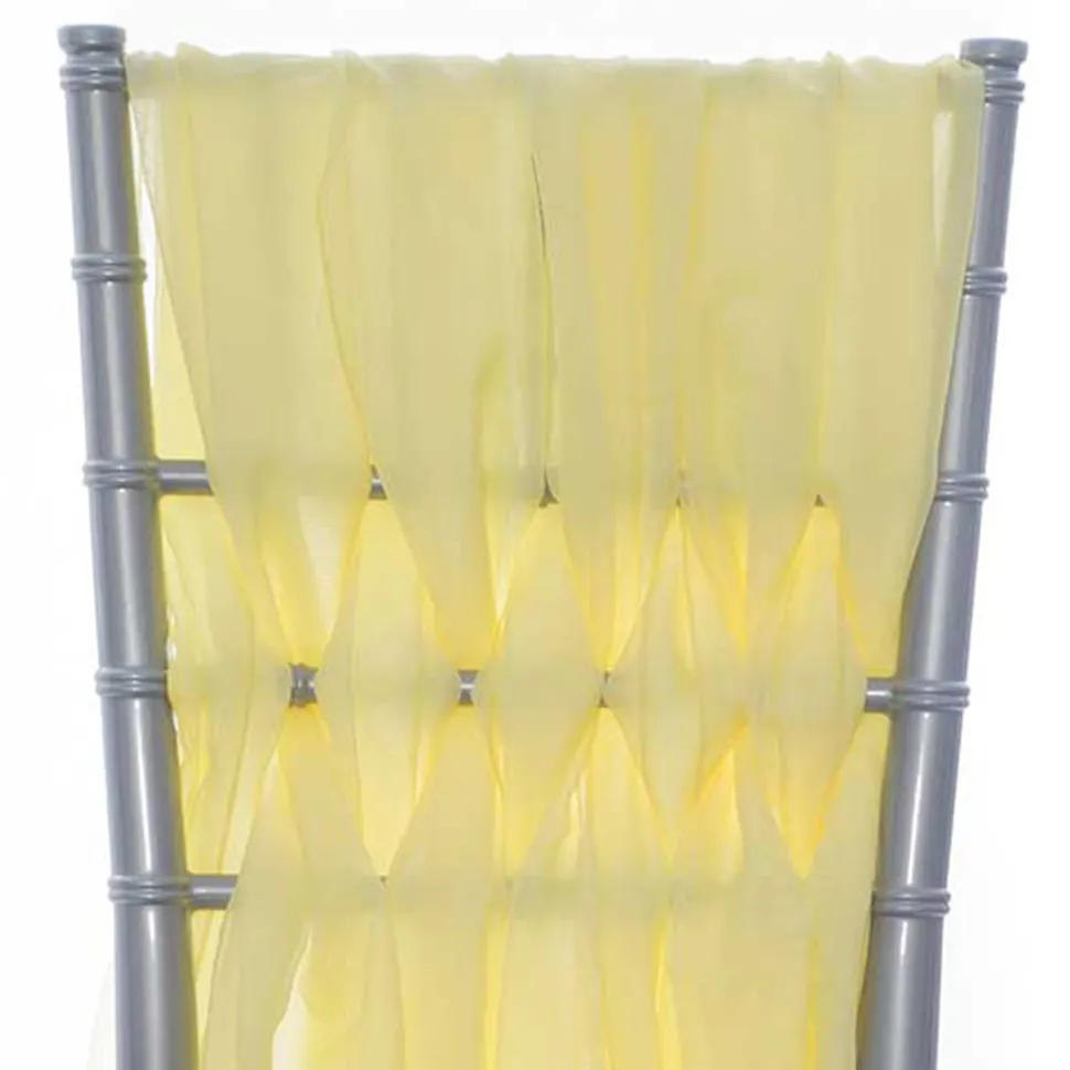 DecoStar™ 15" Chiavari Chair Accent 5 Piece Sheer Weave - Baby Yellow