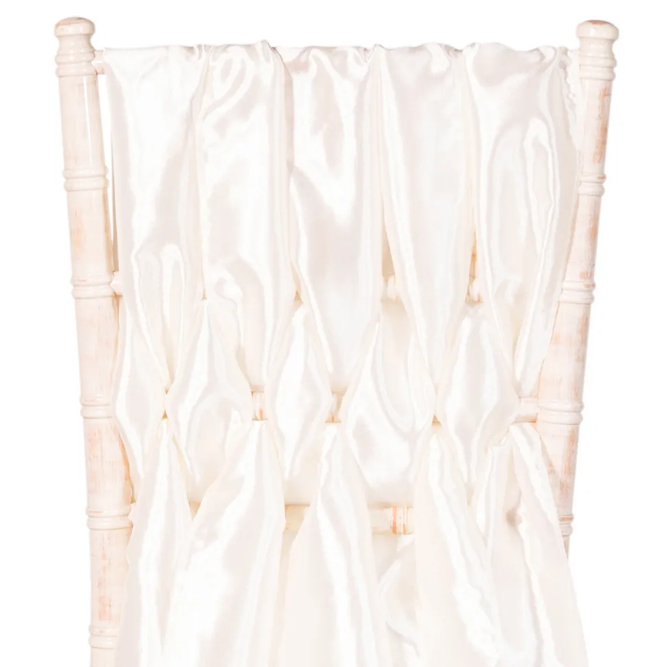 DecoStar™ 15" Chiavari Chair Accent 5 Piece Taffeta Weave - Ivory