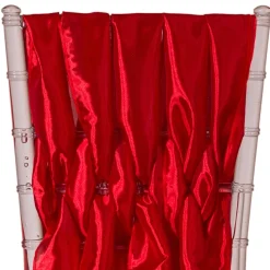 DecoStar™ 15" Chiavari Chair Accent 5 Piece Taffeta Weave - Red