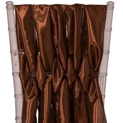 DecoStar™ 15" Chiavari Chair Accent 5 Piece Taffeta Weave - Brown