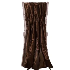 DecoStar™ 15" Chiavari Chair Accent 5 Piece Taffeta Weave - Chocolate Brown