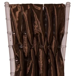 DecoStar™ 15" Chiavari Chair Accent 5 Piece Taffeta Weave - Chocolate Brown