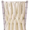 DecoStar™ 15" Chiavari Chair Accent 5 Piece Taffeta Weave - Cream
