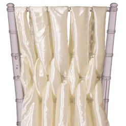 DecoStar™ 15" Chiavari Chair Accent 5 Piece Taffeta Weave - Cream