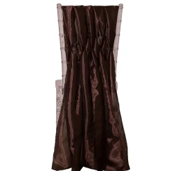 DecoStar™ 15" Chiavari Chair Accent 5 Piece Taffeta Weave - Dark Brown