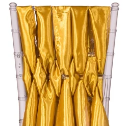 DecoStar™ 15" Chiavari Chair Accent 5 Piece Taffeta Weave - Gold