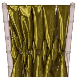 DecoStar™ 15" Chiavari Chair Accent 5 Piece Taffeta Weave - Olive