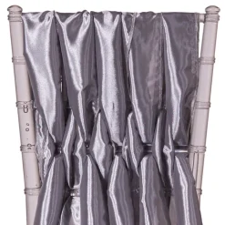 DecoStar™ 15" Chiavari Chair Accent 5 Piece Taffeta Weave - Silver
