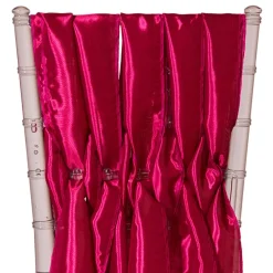 DecoStar™ 15" Chiavari Chair Accent 5 Piece Taffeta Weave - Fuchsia