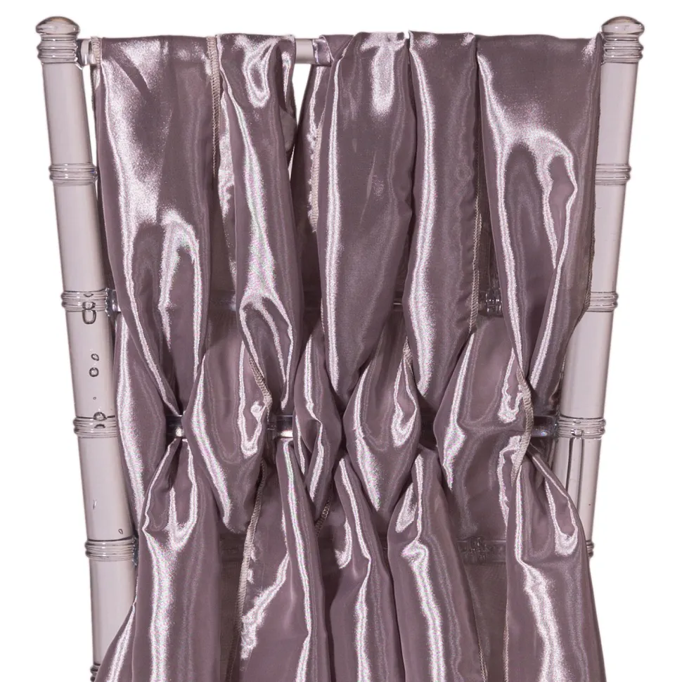 DecoStar™ 15" Chiavari Chair Accent 5 Piece Taffeta Weave - Light Silver