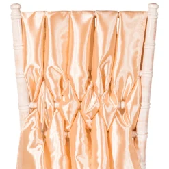 DecoStar™ 15" Chiavari Chair Accent 5 Piece Taffeta Weave - Champagne
