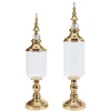 Decostar™ Clear Glass Olive Candy Jar With Lid 2pc/set - Gold