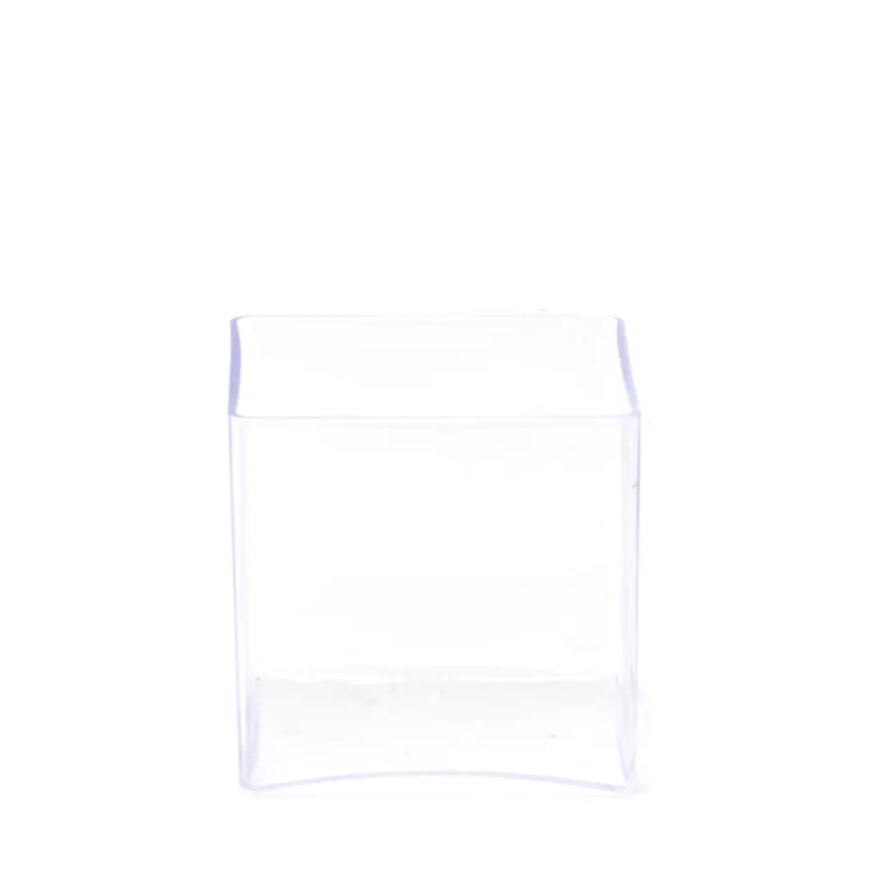Decostar™ Clear Plastic Square Container 5" - 12pcs