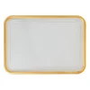 Decostar™ Clear Rectangular Plastic Tray with Gold Rim 13" x 10" - Gold