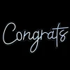 Decostar™ Congrats Neon Light Sign With Hanging Chain 23"