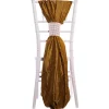 DecoStar™ Crushed Taffeta Single Piece Simple Back Chair Accent - Bronze
