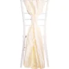 DecoStar™ Crushed Taffeta Single Piece Simple Back Chair Accent - Ivory