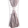 DecoStar™ Crushed Taffeta Single Piece Simple Back Chair Accent - Light Silver