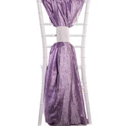 DecoStar™ Crushed Taffeta Single Piece Simple Back Chair Accent - Lilac