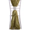 DecoStar™ Crushed Taffeta Single Piece Simple Back Chair Accent - Olive