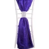DecoStar™ Crushed Taffeta Single Piece Simple Back Chair Accent - Purple