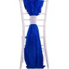 DecoStar™ Crushed Taffeta Single Piece Simple Back Chair Accent - Royal Blue