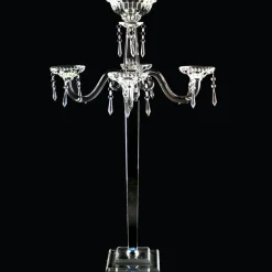 Decostar™ Crystal 4 arm Flower Bowl Candelabra 35"