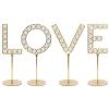 Decostar™ Crystal Beaded Tabletop Letter "LOVE" 9½" - Gold
