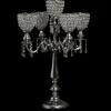 Decostar™ Crystal Candelabra Globe Seville, Five Arm 30" - Silver
