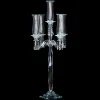 Decostar™ Crystal Candelabra 5 arm Glass Hurricane globes 40"