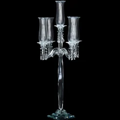 Decostar™ Crystal Candelabra 5 arm Glass Hurricane globes 40"