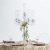 Decostar™ Crystal Candelabra 5 arm Glass Hurricane globes 44½"