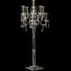 Decostar™ Crystal Candelabra 8 arm with Glass Cylinders 38" - Silver