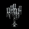 Decostar™ Crystal Candelabra 5 arm with Glass Cylinders 19½" - Silver