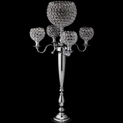 Decostar™ Crystal Candle holder - Silver