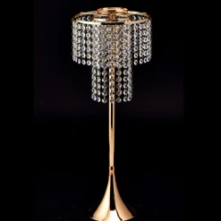 Decostar™ Crystal Chandelier Centerpiece Display Table Top 24" - Gold