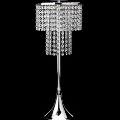 Decostar™ Crystal Chandelier Centerpiece Display Table Top 24" - Silver